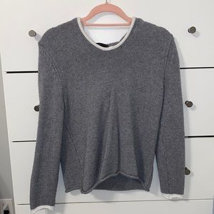 Joan Vass, light grey hoodie with strings, size S